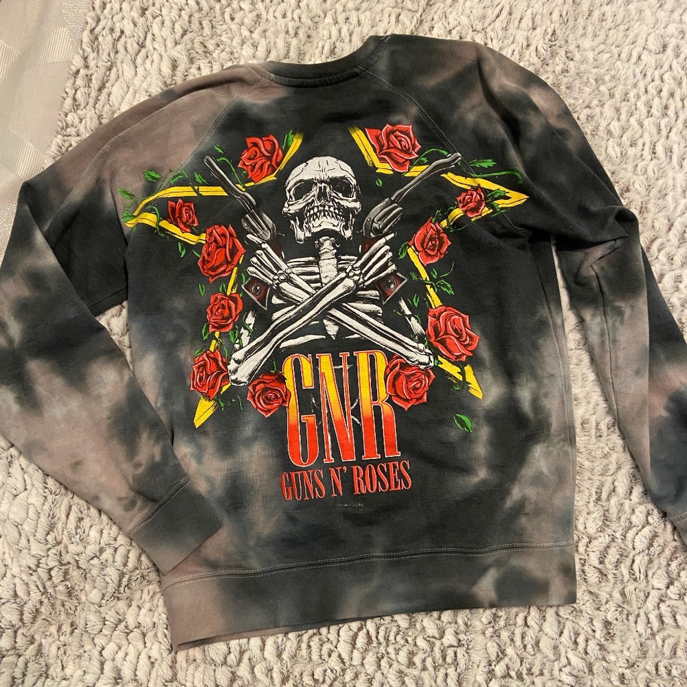 Tie-Dye Guns N Roses longsleeve pullover